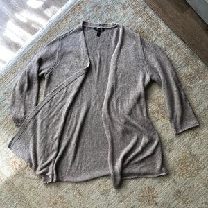 Eileen Fisher Metallic Open Cardigan